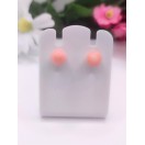 Mediterranean Pink Coral Stud Earrings